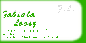 fabiola loosz business card